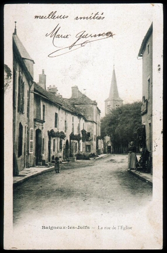 "Baigneux-les-Juifs - La rue de l'Eglise"